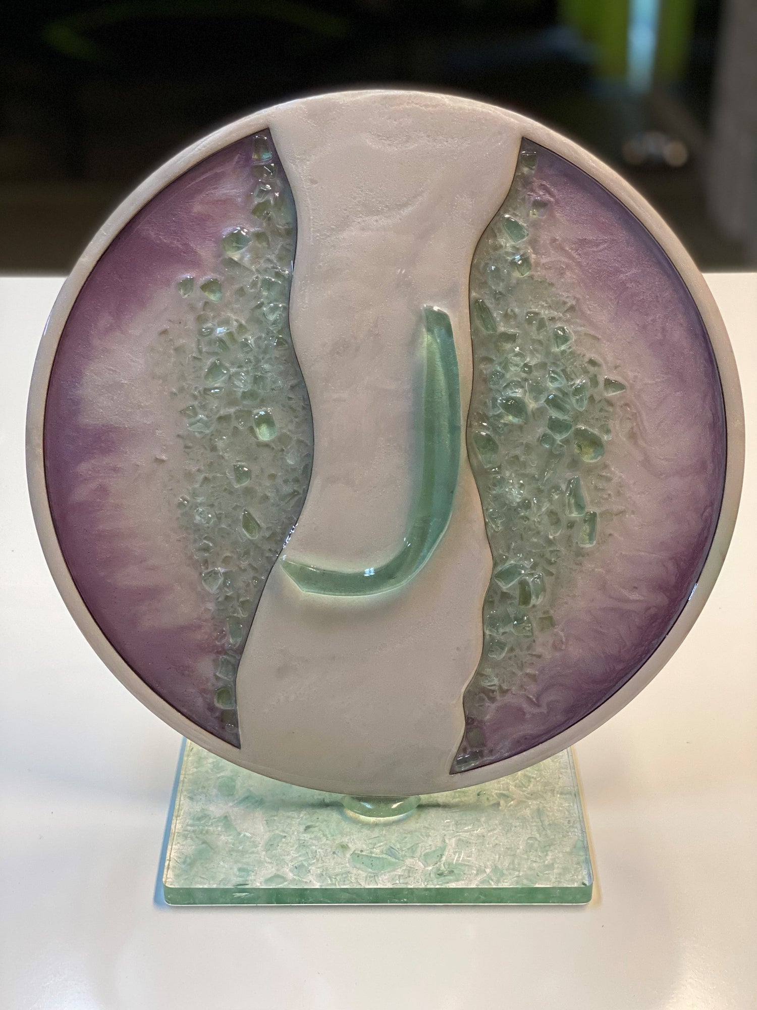 Jackie's Dish - Purple Green Glass