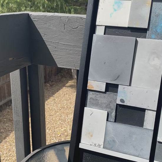 Mixed Media Wall Art Mosiac Triptych Outside